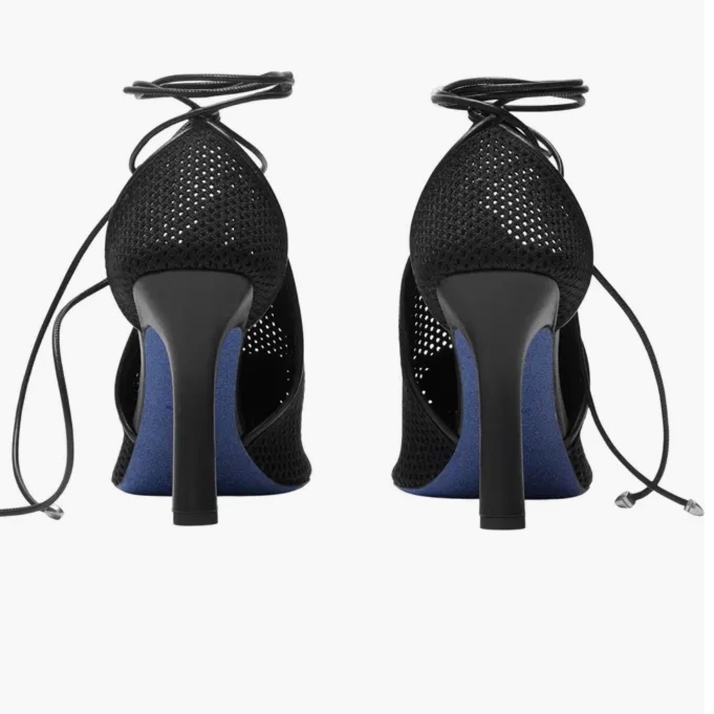 Burberry Ankle Wrap Mesh Knit Pump (Women) - Picture 9 of 12